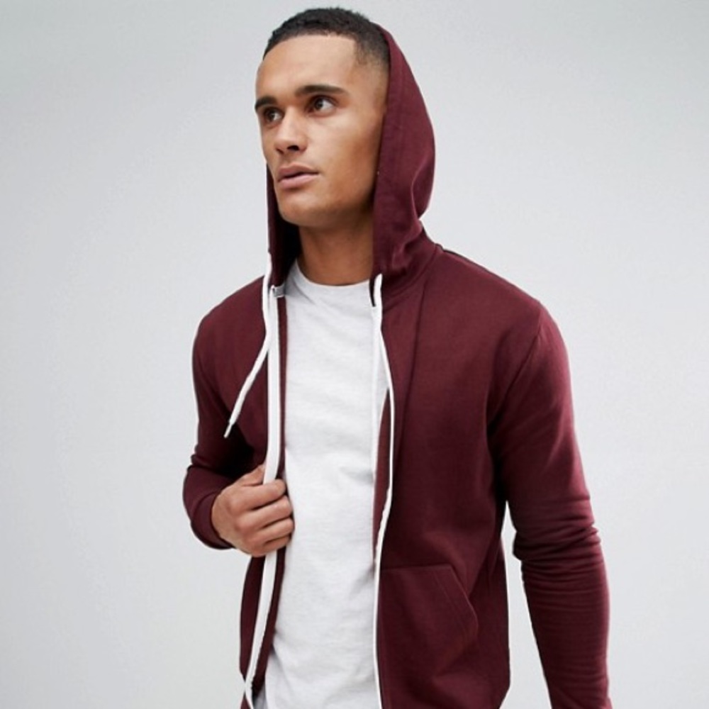 Purple Zip Up Hoodie.
